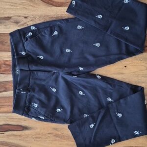 Loft Embroidery Floral Design Cotton Blend Pants